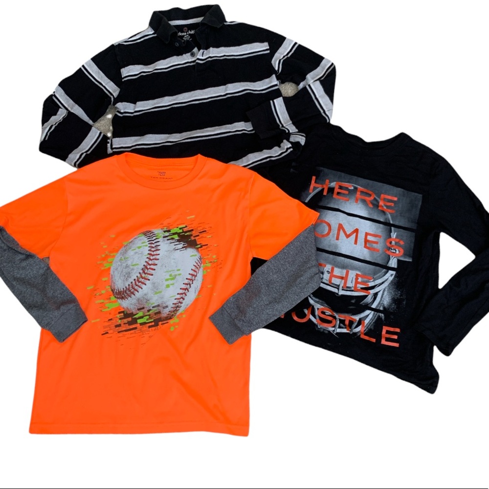 3 boys long sleeve shirts bundle